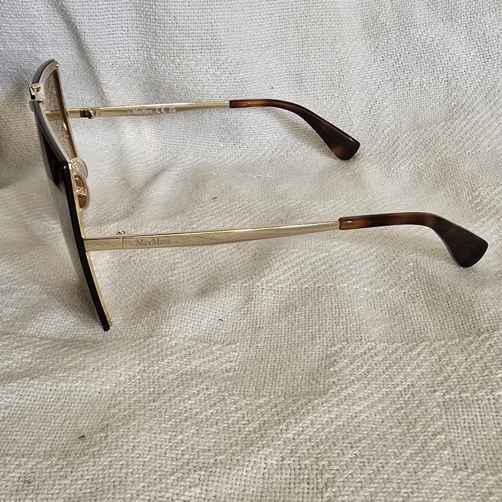MaxMara Oversized Square Brown Sunglasses MM0117 NEW With case - Picture 6 of 10